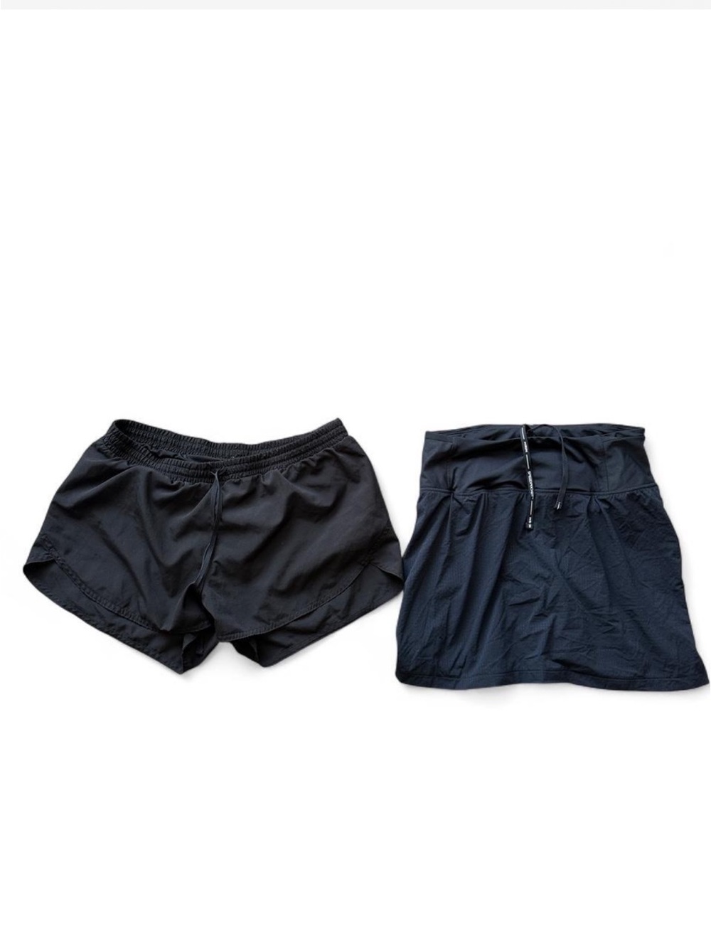 Women’s Black running shorts and skirt set #activewear #athletic